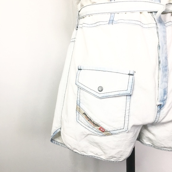 DIESEL 70s inspired halter denim shorts onesie - Picture 6 of 8